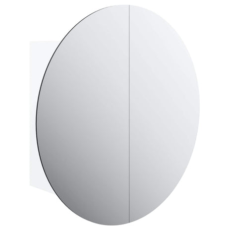 Bathroom Cabinet With Round Mirror&Led
