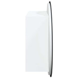 Bathroom Cabinet With Round Mirror&Led