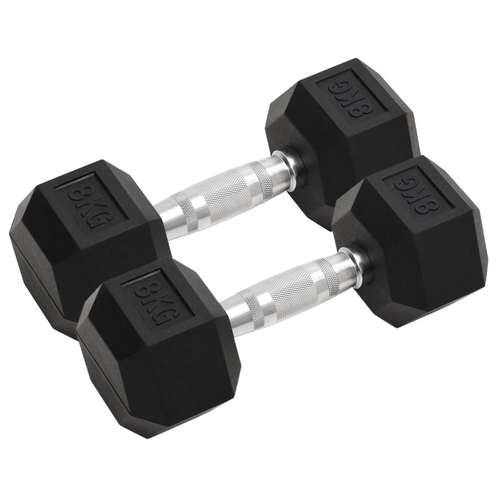 Dumbbells 2 Pcs 8 Kg Cast Iron
