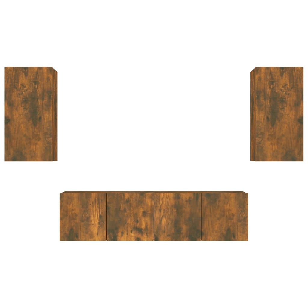 4 Piece Tv Cabinet Set Engineered Wood