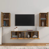4 Piece Tv Cabinet Set Engineered Wood