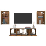 4 Piece Tv Cabinet Set Engineered Wood