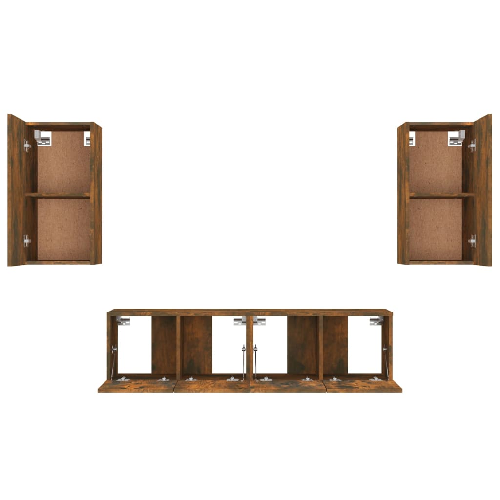 4 Piece Tv Cabinet Set Engineered Wood