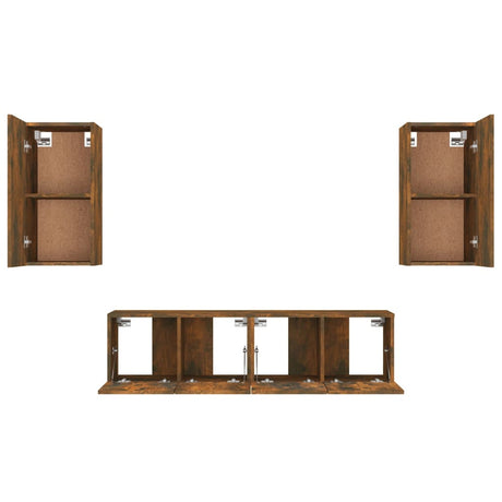 4 Piece Tv Cabinet Set Engineered Wood