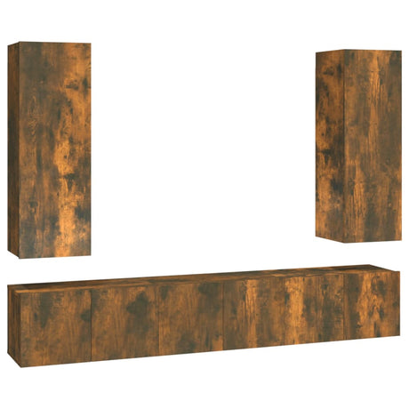 5 Piece Tv Cabinet Set Engineered Wood