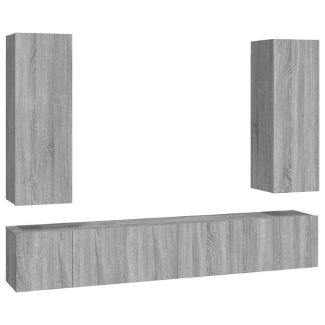 5 Piece Tv Cabinet Set Engineered Wood