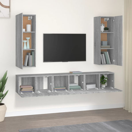 5 Piece Tv Cabinet Set Engineered Wood