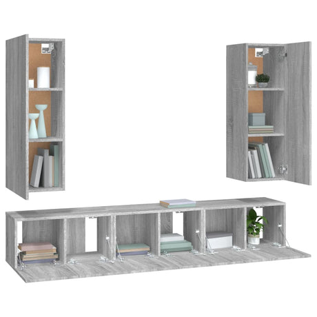 5 Piece Tv Cabinet Set Engineered Wood