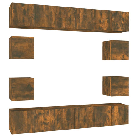 10 Piece Tv Cabinet Set Engineered Wood