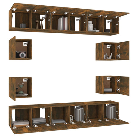 10 Piece Tv Cabinet Set Engineered Wood