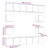 10 Piece Tv Cabinet Set Engineered Wood