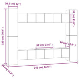 10 Piece Tv Cabinet Set Engineered Wood