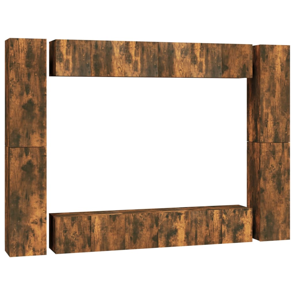 10 Piece Tv Cabinet Set Engineered Wood