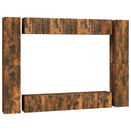 10 Piece Tv Cabinet Set Engineered Wood