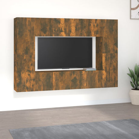 8 Piece Tv Cabinet Set Engineered Wood