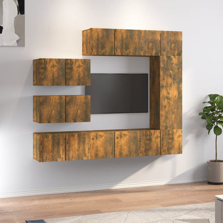 7 Piece Tv Cabinet Set Engineered Wood