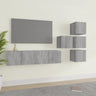 6 Piece Tv Cabinet Set Engineered Wood