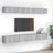 6 Piece Tv Cabinet Set Engineered Wood