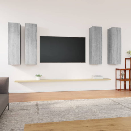 4 Piece Tv Cabinet Set 30.5X30X Engineered Wood,  Wall-Mounted Tv Cabinets - 2 Pcs , 30.5X30X, Made From Engineered Wood