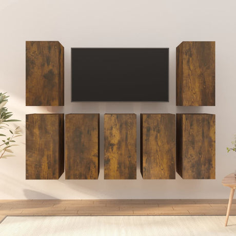 Tv Cabinets 7 Pcs 30.5X30X60 Cm Engineered Wood
