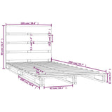 Bed Frame Without Mattress Solid Wood Pine