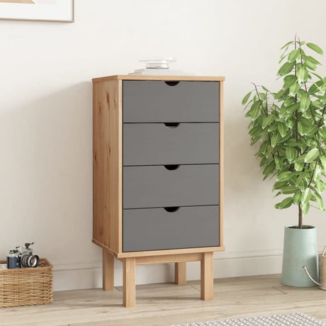 Drawer Cabinet Otta 45X39X90Cm Solid Wood Pine