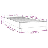 Bed Frame without Mattress Black 90x190 cm Single Single Fabric