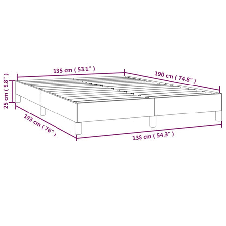 Bed Frame Without Mattress 135X190 Cm Double Double Faux Leather