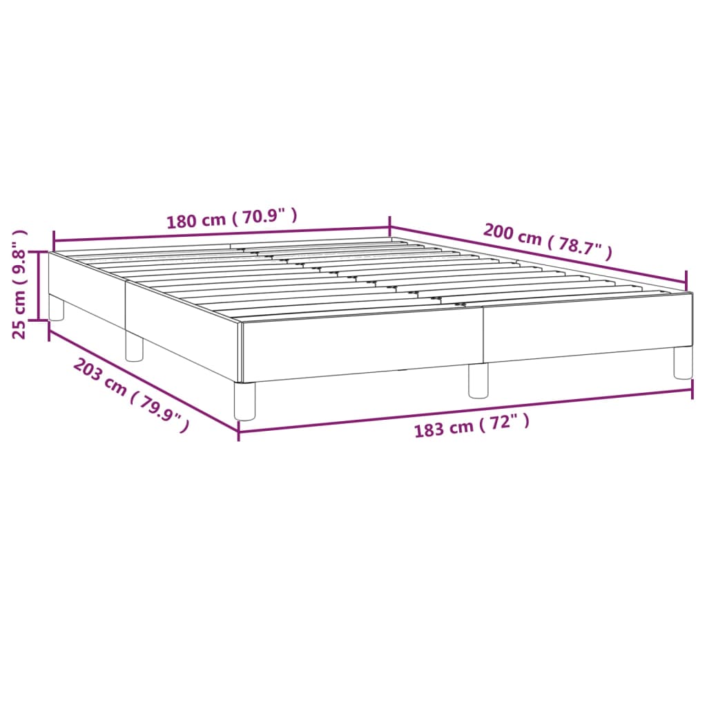 Bed Frame without Mattress White Super King Faux Leather