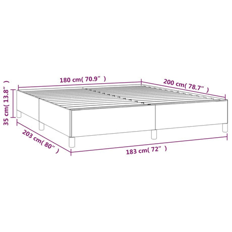 Bed Frame Without Mattress 180X200 Cm Super King Super King Fabric
