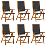 Folding Garden Chairs 4 Pcs Solid Wood Acacia And Textilene