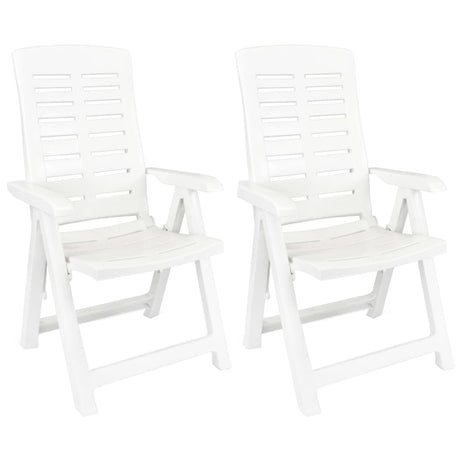 3 Piece Garden Dining Set White Polypropylene