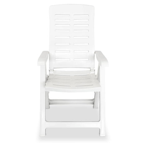 3 Piece Garden Dining Set White Polypropylene