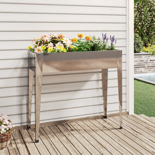 Garden Planter 100.5X40.5X90 Cm Galvanised Steel