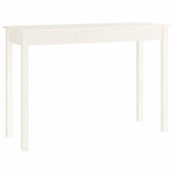 Console Table White 110x40x75 cm Solid Wood Pine