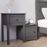 Bedside Cabinet 79.5X38X65.5 Cm Solid Wood Pine