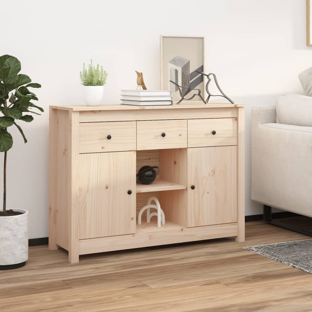Sideboard 100X35X74,5 Cm Solid Wood Pine
