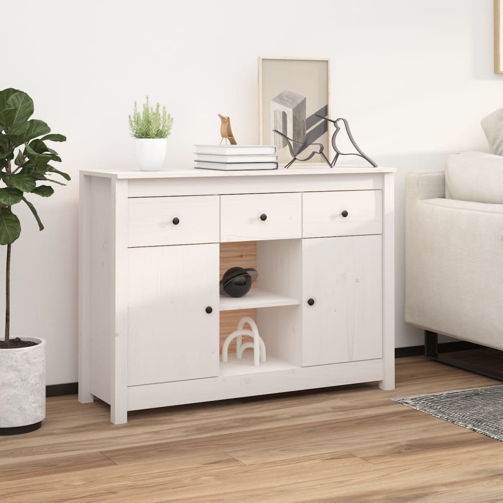 Sideboard 100X35X74,5 Cm Solid Wood Pine