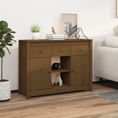 Sideboard 100X35X74,5 Cm Solid Wood Pine