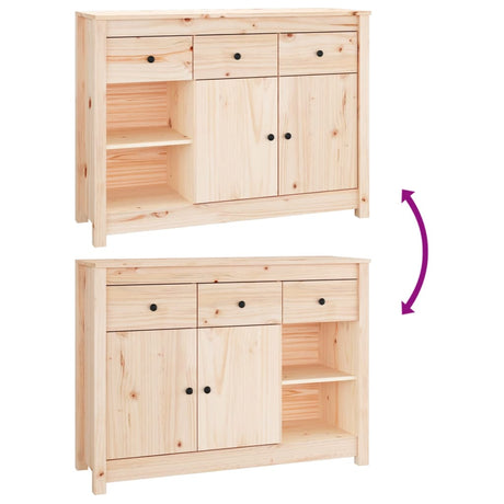 Sideboard 100X35X74 Cm Solid Wood Pine