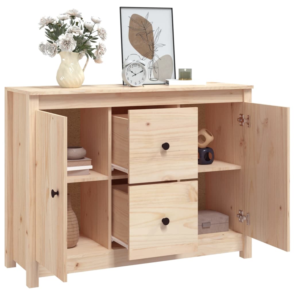 Sideboard 100X35X74 Cm Solid Wood Pine