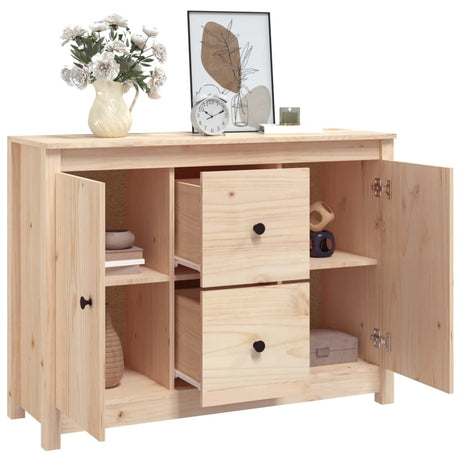 Sideboard 100X35X74 Cm Solid Wood Pine
