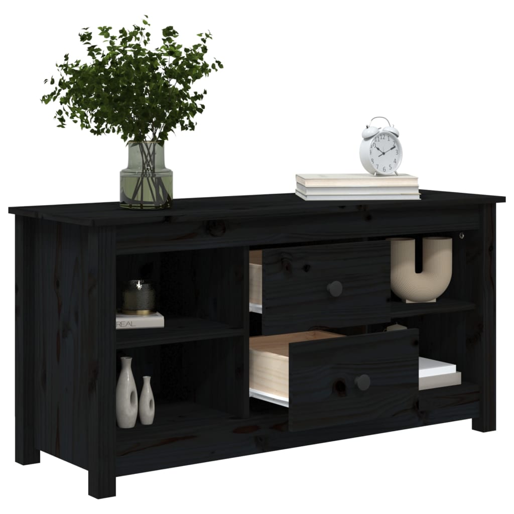 Tv Cabinet 103X36.5X52 Cm Solid Wood Pine