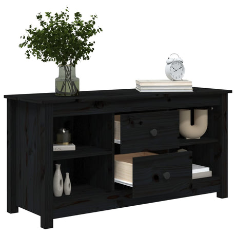 Tv Cabinet 103X36.5X52 Cm Solid Wood Pine