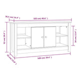 Tv Cabinet 103X36,5X52 Cm Solid Wood Pine