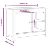 Tv Cabinet 70X36.5X52 Cm Solid Wood Pine