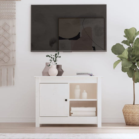 Tv Cabinet 70X36.5X52 Cm Solid Wood Pine