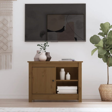 Tv Cabinet 70X36.5X52 Cm Solid Wood Pine
