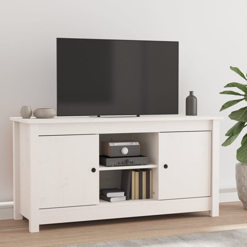 Tv Cabinet 103X36.5X52 Cm Solid Wood Pine