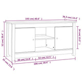 Tv Cabinet 103X36.5X52 Cm Solid Wood Pine